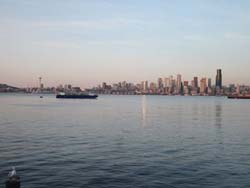 View of downtown Seattle from Salty's