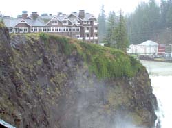 The Salish Lodge overlooking Snoqualmie Falls